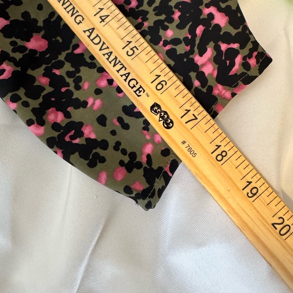 Reiss Green and Pink Long Sleeve Dress Animal Print, Luxury, Cocktail Party Sz 6 - Picture 10 of 14